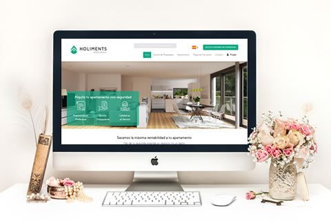 Diseño y desarrollo del sitio web Holiments Apartments